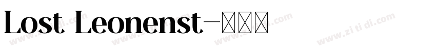 Lost Leonenst字体转换